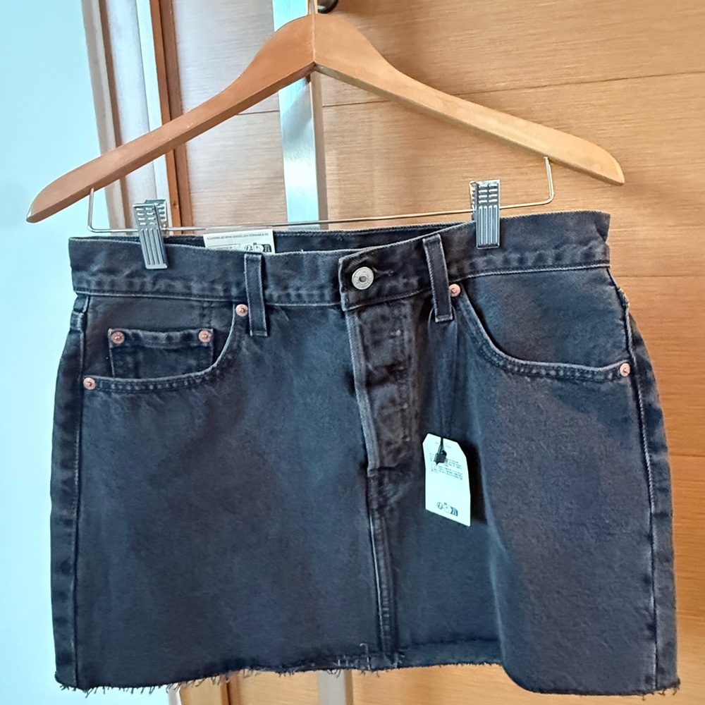 Levi's Black Denim Mini Skirt Icon